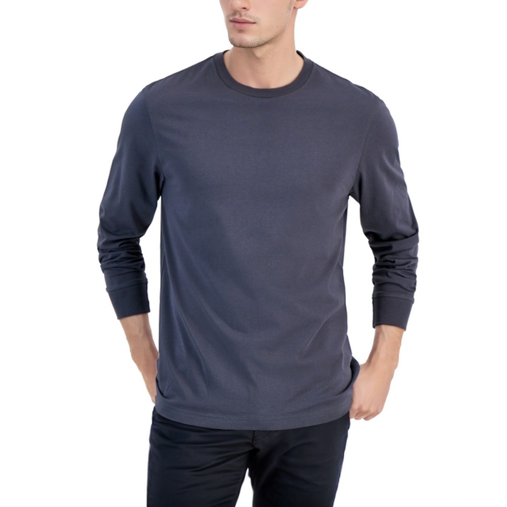 Club Room‎ Long Sleeve T-Shirt Mens 3XL Grey Solid Essentials Minimalist NWT